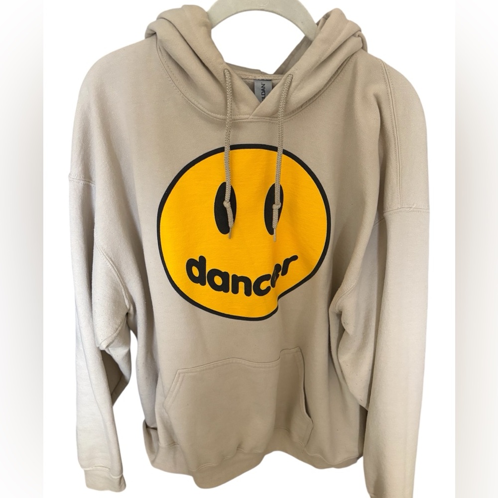 Smiley Face ‘Dancer’ Pullover Hoodie l Large